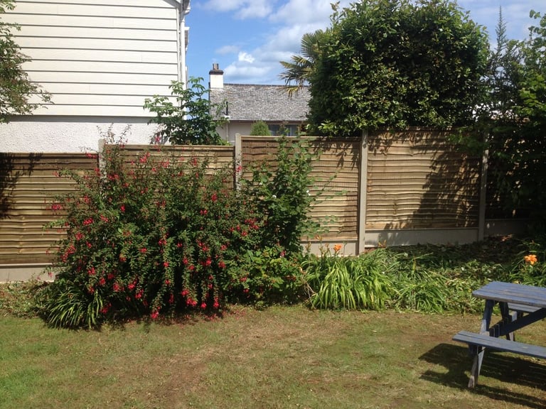 Close-board fencing completed by PC Landscaping in South Devon