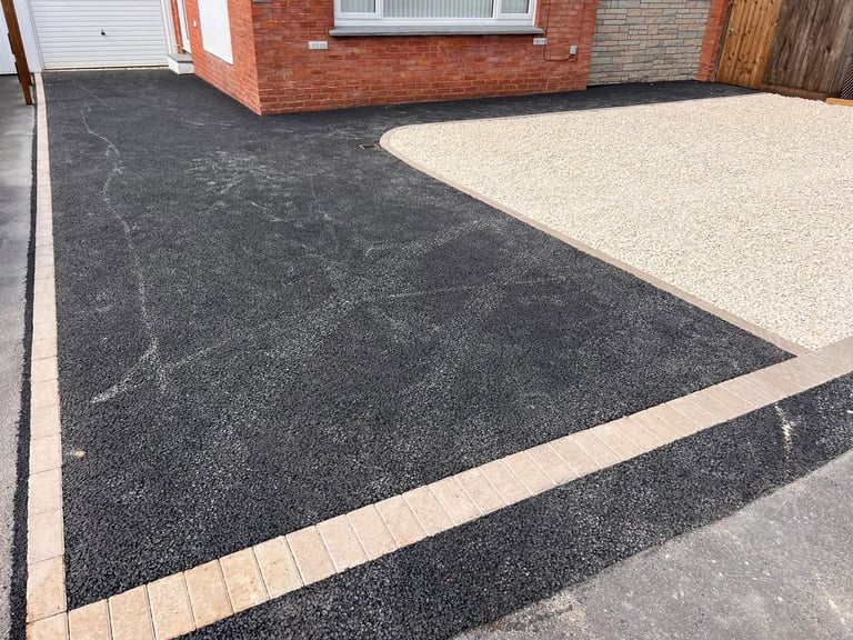 Tarmac driveway completed by PC Landscaping in South Devon