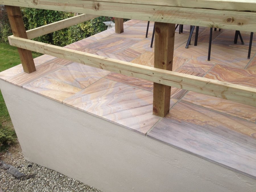 Indian Sandstone Patios by PC Landscaping in South Devon: project photo 12